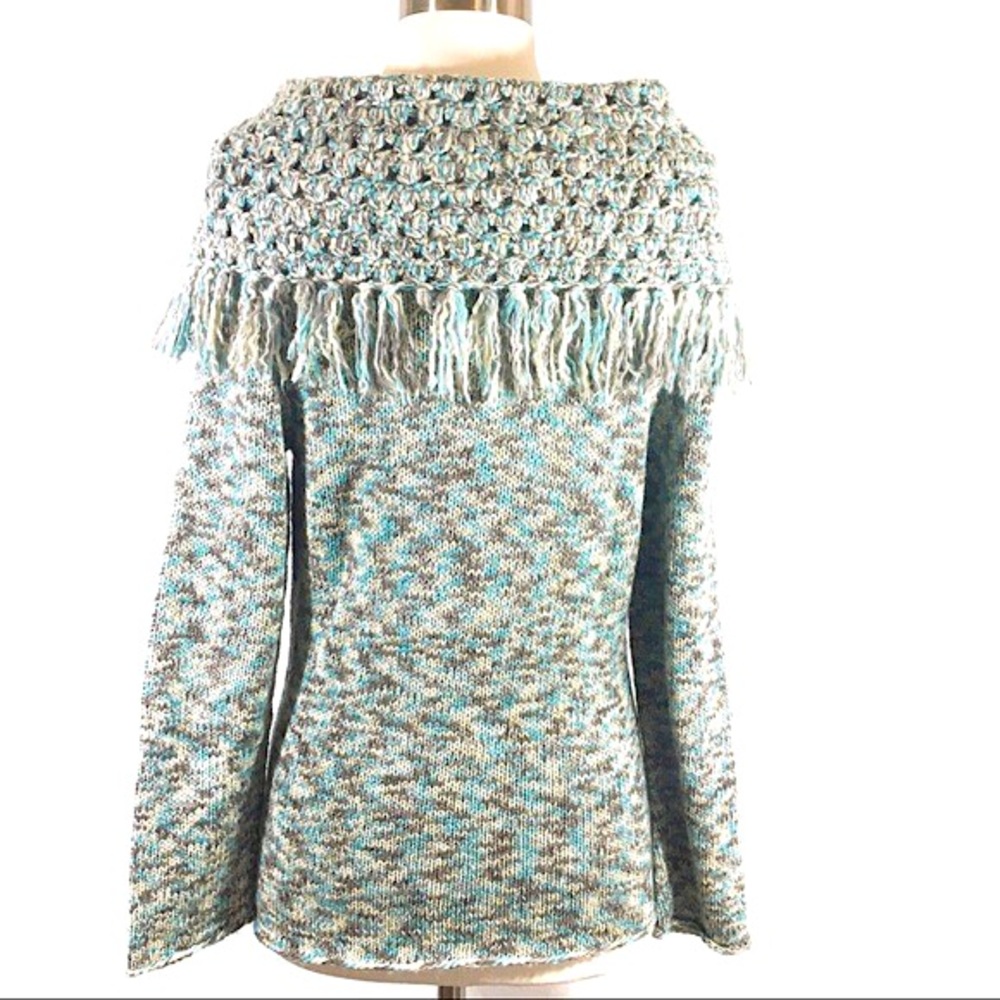 Spanner Fringe Cowl Sweater